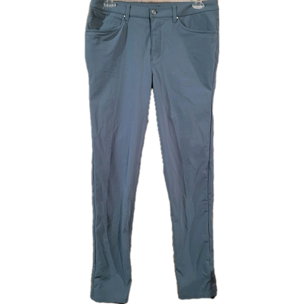 Lululemon ABC Pant Slim-Fit Trouser Men's Size 34 x 35 Blue Warpstreme Fabric